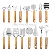 Amazon new top seller stainless steel 16 pcs Bottle Opener Egg whisk kitchen cooking utensil set