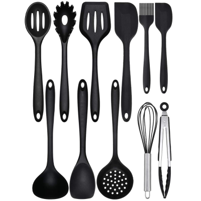 New Silicone products in home and Kitchen supplies tools ware Cooking Utensils Set - Tongs Spatula Spoon Brush Whisk